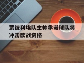 蒙彼利埃队主帅承诺球队将冲击欧战资格的简单介绍